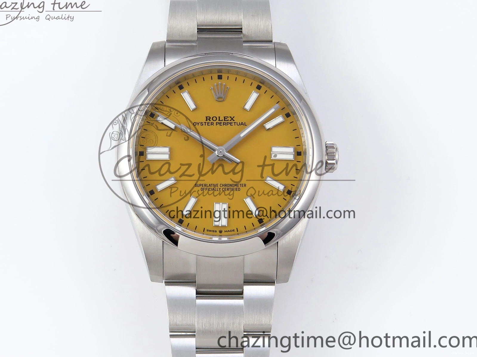 0504 WaterResistant OYSTER PERPETUAL 124300 41MM VSF 1:1 BEST EDITION 904L STEEL YELLOW DIAL VS 1769
